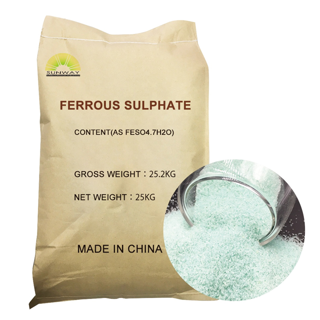 Sulfato ferrosoHot venda tratamento de água de melhor qualidade preço barato alta pureza conteúdo de 94% Sulfato ferroso heptahidratado FeSO4.7H2O CAS 7782-63-0